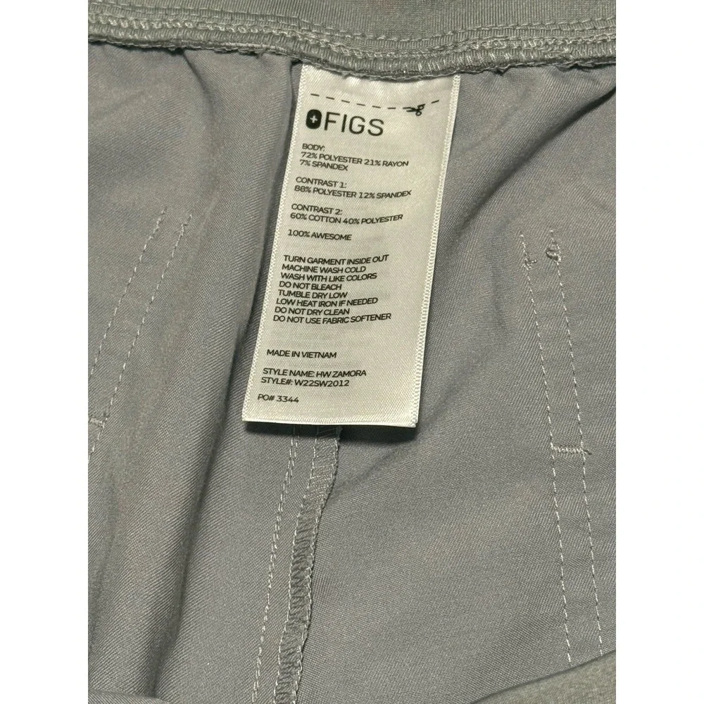 Figs Technical Collection Elastic Waist‎ Cargo Joggers Men's XXL Grey